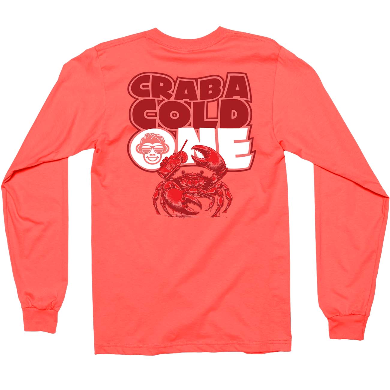 Crab A Cold One Long Sleeve - Salt Monkey: Breakaway, Relax and Chill Clothing for Men, Women & Kids. saltmonkey.com